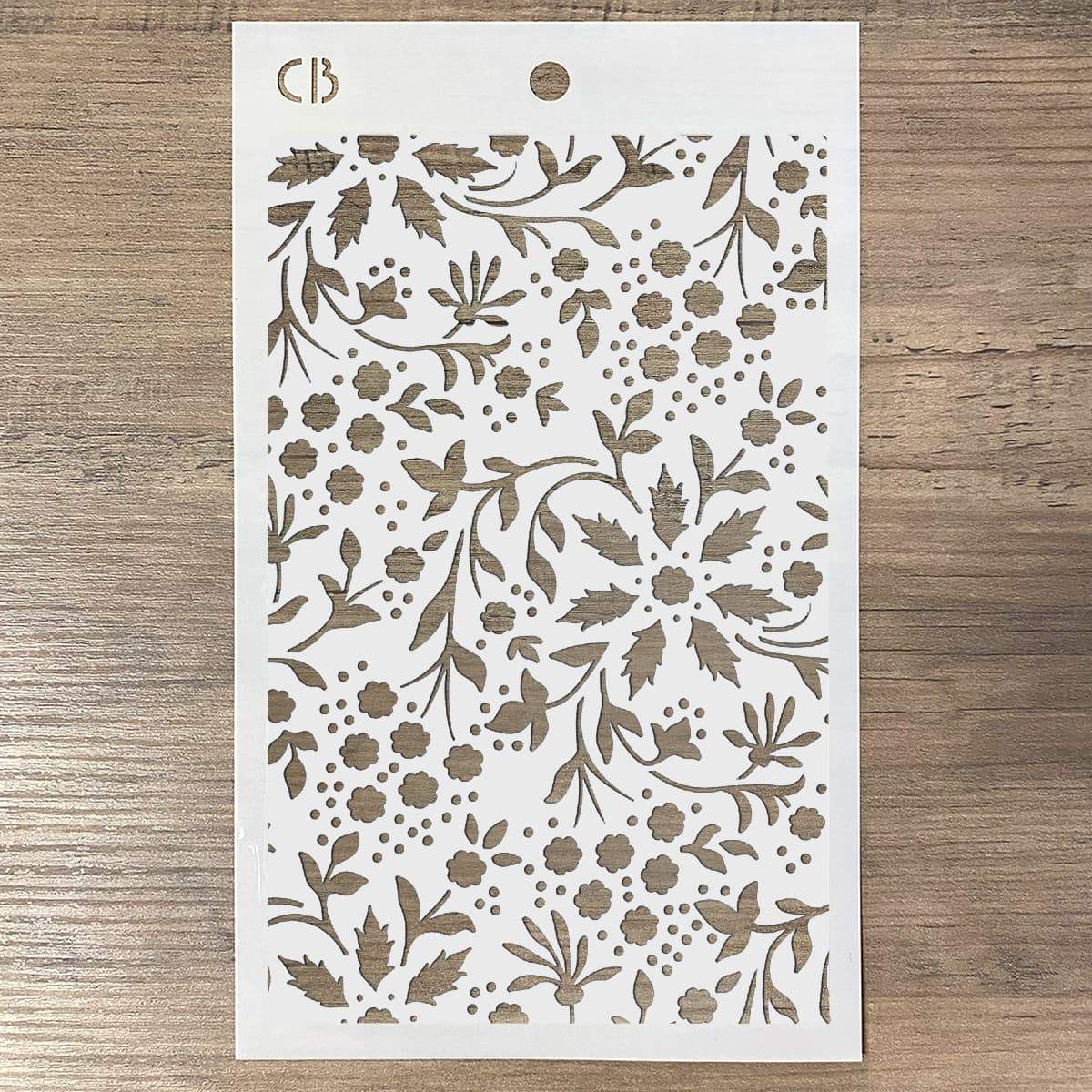 Ciao Bella Texture Stencil 5"x8" Winter Flowers-2