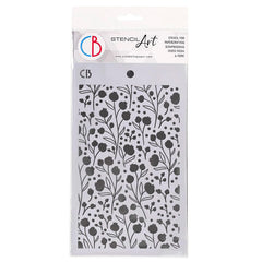 Ciao Bella Texture Stencil 5"x8" Winter Berries-1
