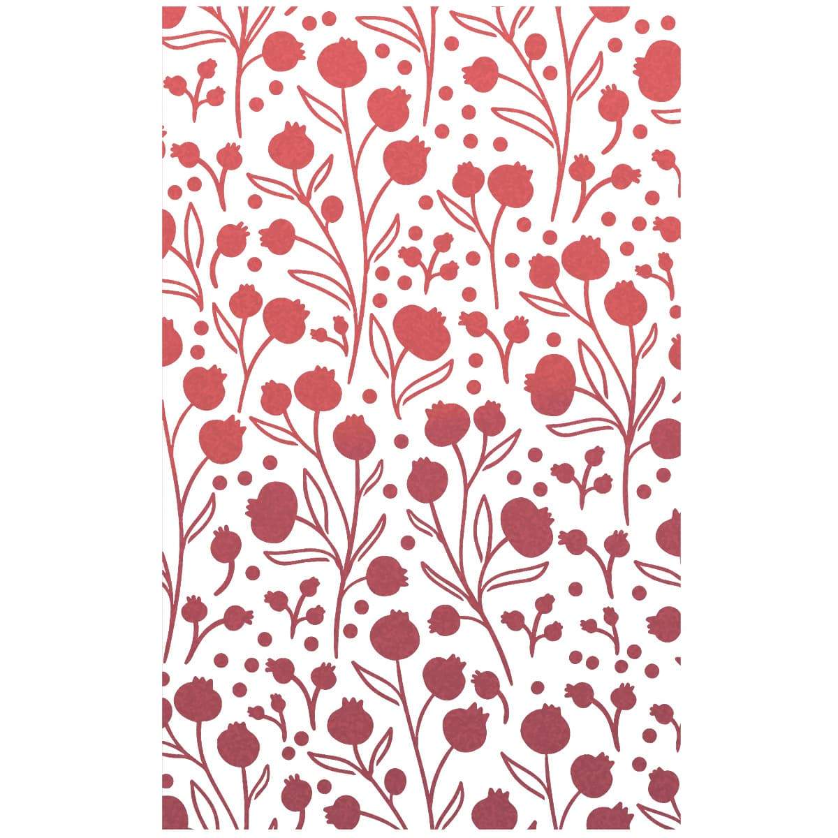 Ciao Bella Texture Stencil 5"x8" Winter Berries-3