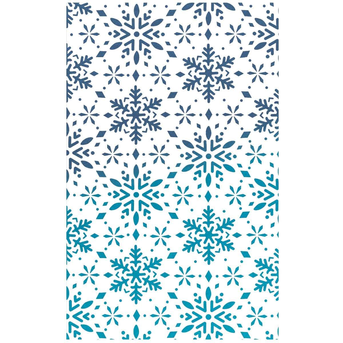 Ciao Bella Texture Stencil 5"x8" Snowflakes-3
