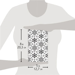 Ciao Bella Texture Stencil 5"x8" Snowflakes-4