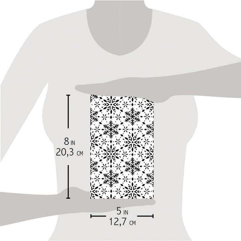 Ciao Bella Texture Stencil 5"x8" Snowflakes-4