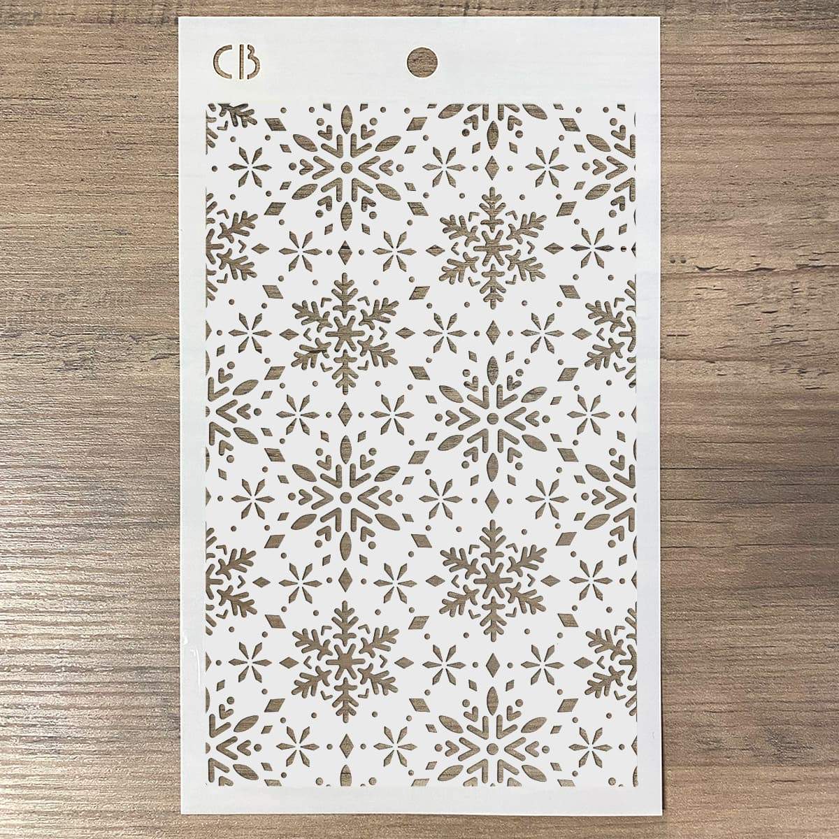 Ciao Bella Texture Stencil 5"x8" Snowflakes-2