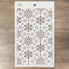 Ciao Bella Texture Stencil 5"x8" Snowflakes-2