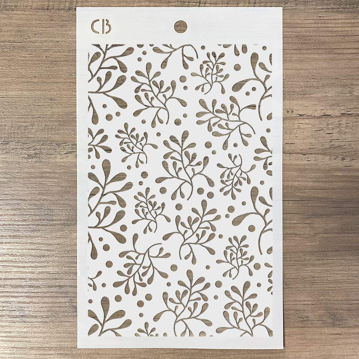 Ciao Bella Texture Stencil 5"x8" Mistletoe-2
