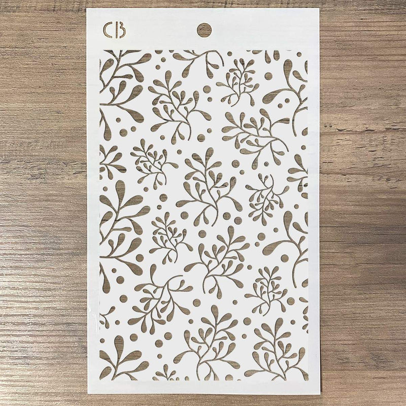 Ciao Bella Texture Stencil 5"x8" Mistletoe-2