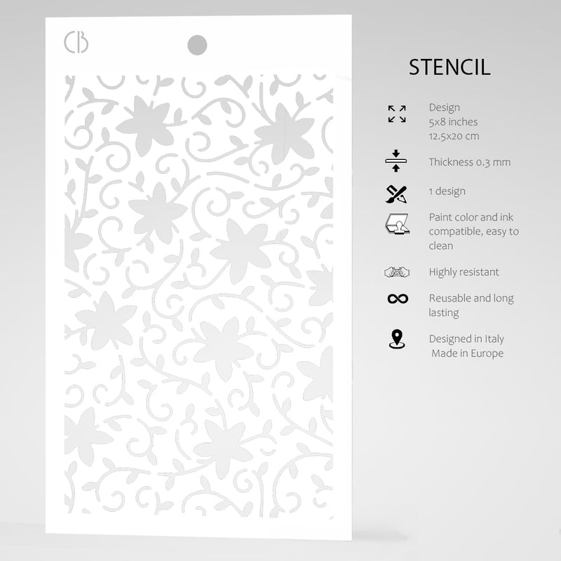Ciao Bella Texture Stencil 5"x8" Corinth-5