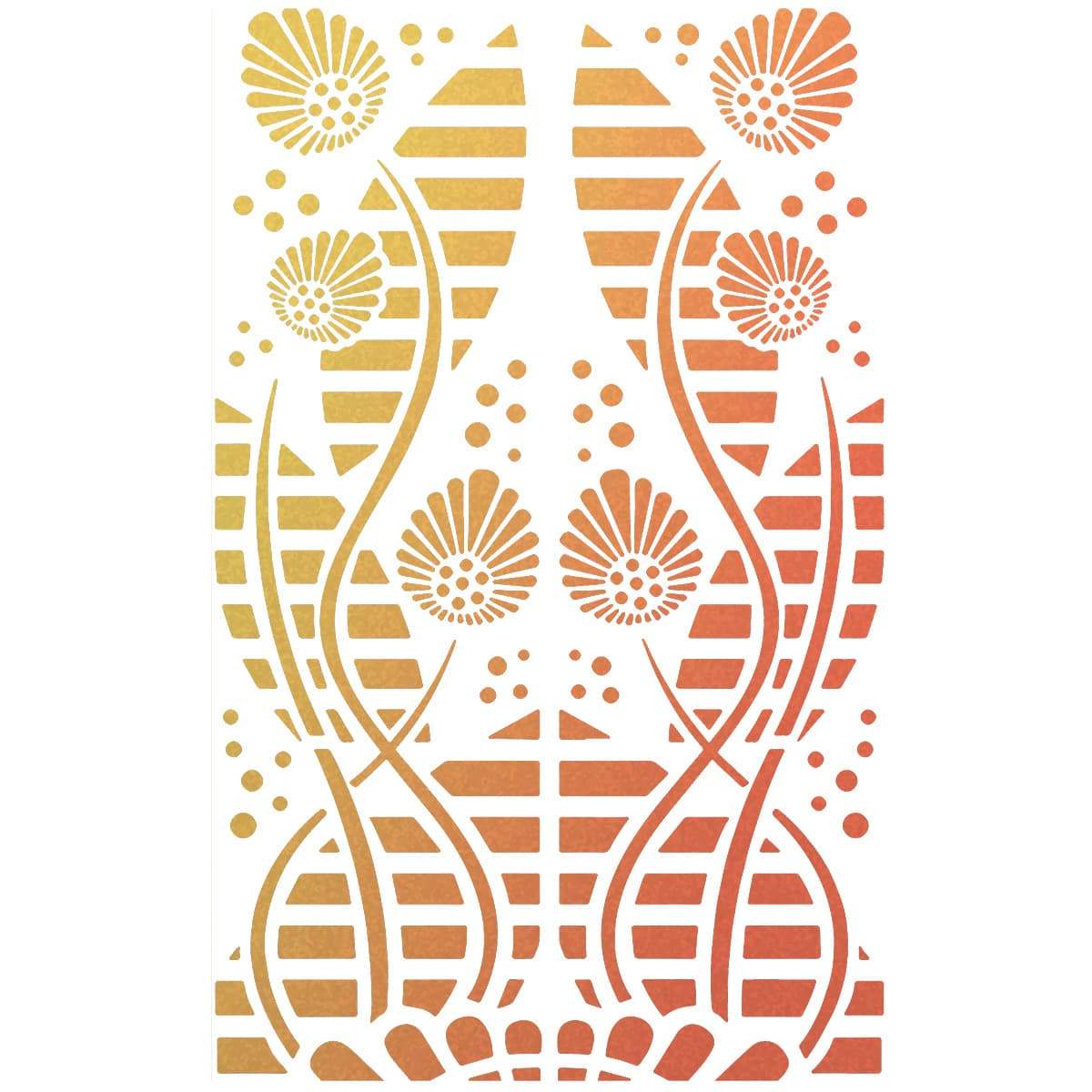 Ciao Bella Texture Stencil 5"x8" Tikal-3