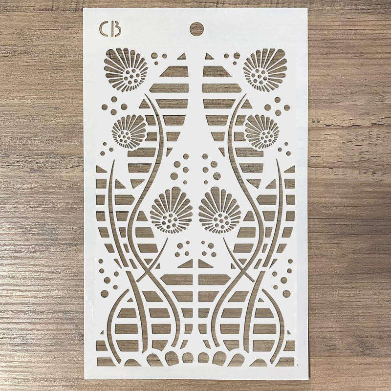 Ciao Bella Texture Stencil 5"x8" Tikal-2