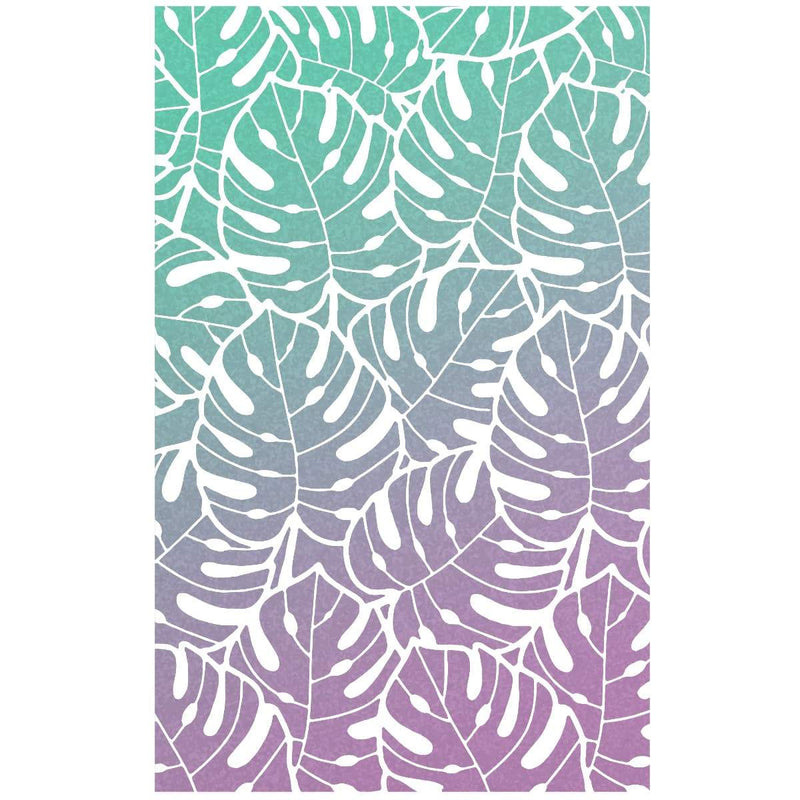 Ciao Bella Texture Stencil 5"x8" Tropical Leaves-3