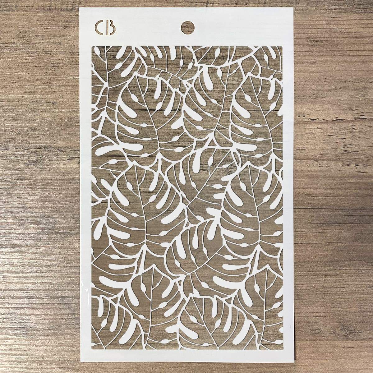 Ciao Bella Texture Stencil 5"x8" Tropical Leaves-2