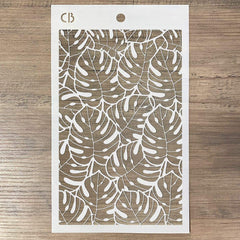 Ciao Bella Texture Stencil 5"x8" Tropical Leaves-2