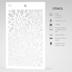 Ciao Bella Texture Stencil 5"x8" Poinsettia-5