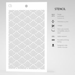 Ciao Bella Texture Stencil 5x8 Mermaid-5