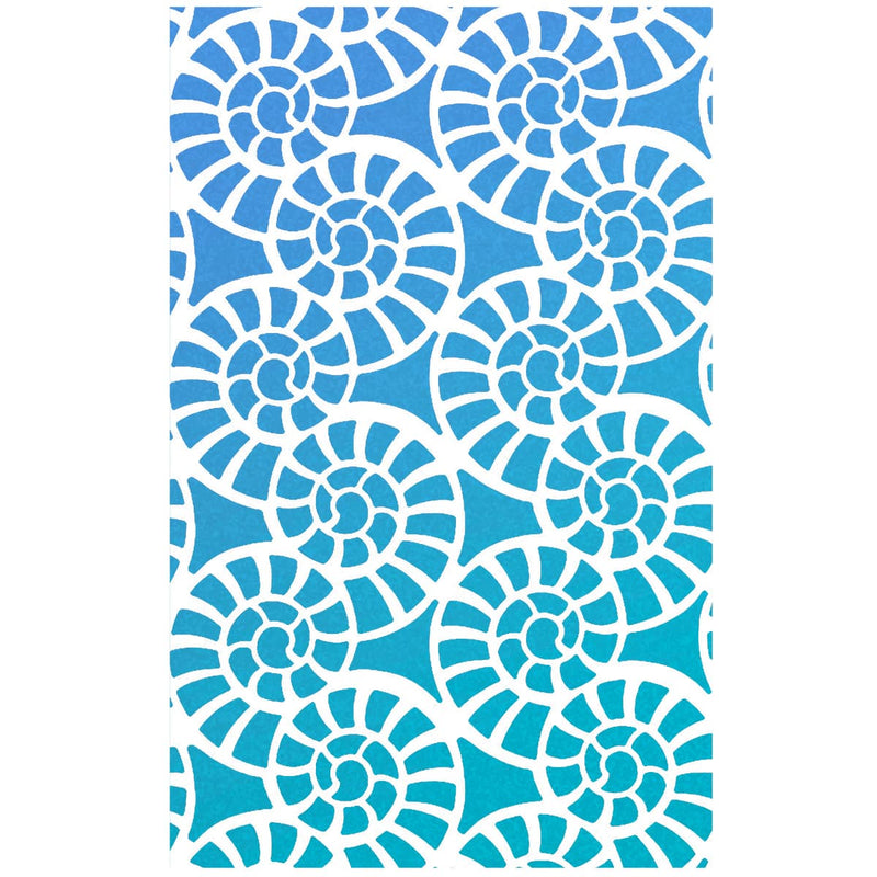 Ciao Bella Texture Stencil 5x8 Fossil Shells-2