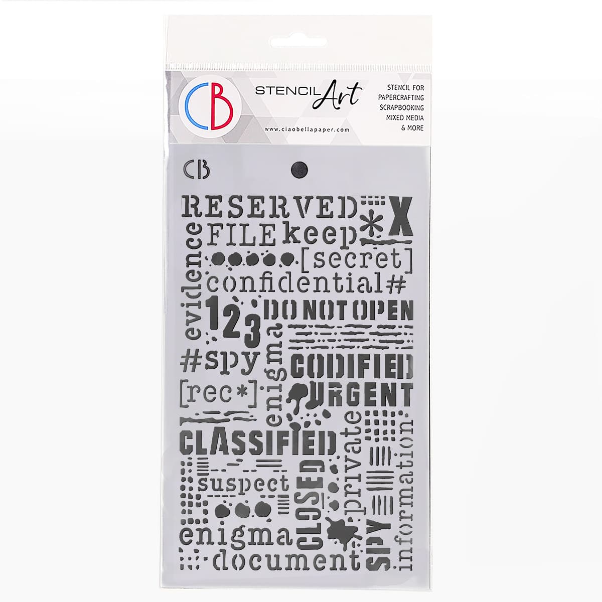 Ciao Bella Texture Stencil 5x8 Confidential-1