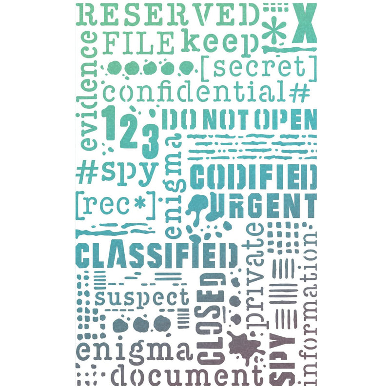 Ciao Bella Texture Stencil 5x8 Confidential-2