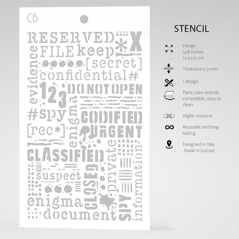 Ciao Bella Texture Stencil 5x8 Confidential-5