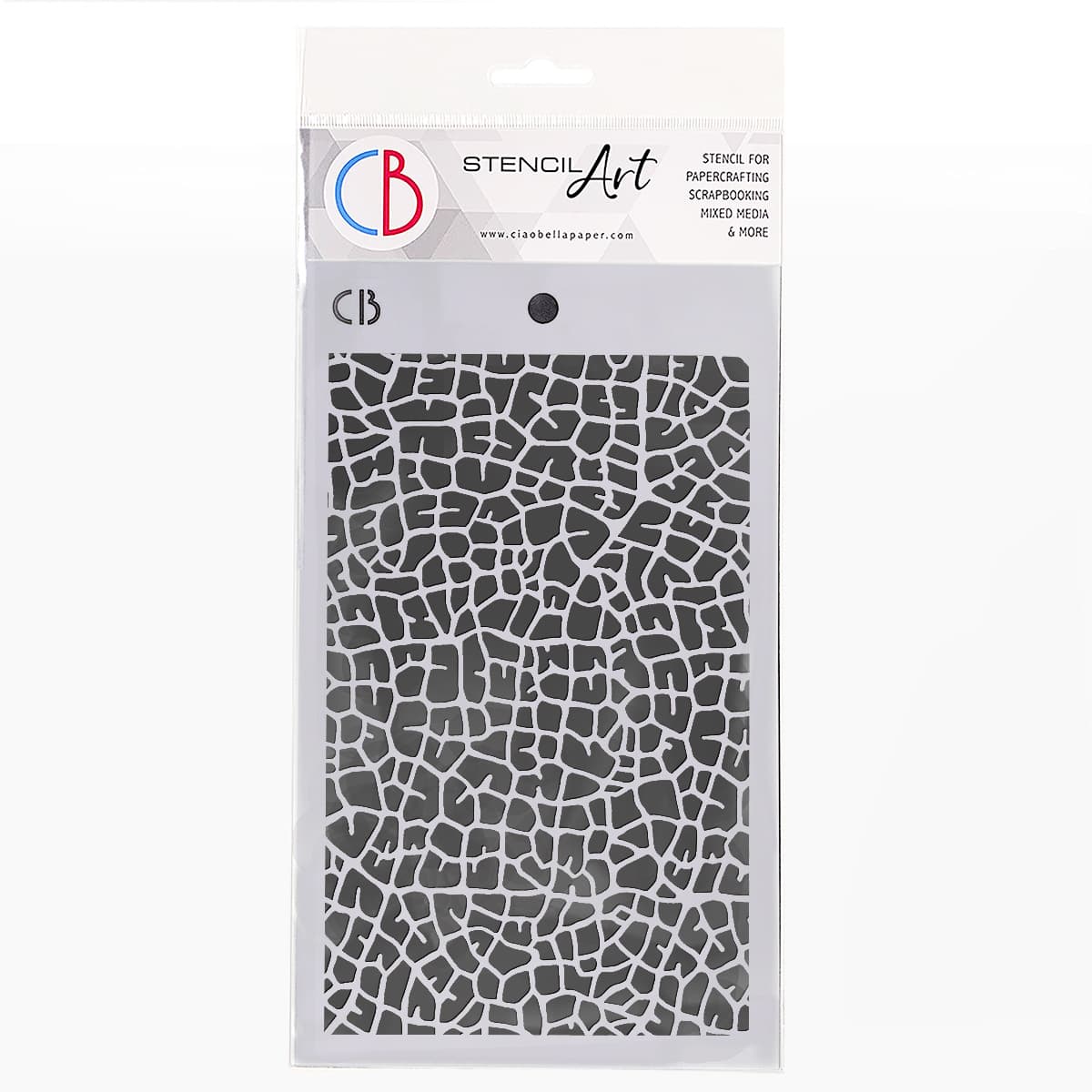 Ciao Bella Texture Stencil 5x8 Leaf Venation-1