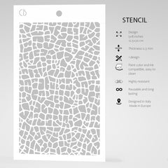 Ciao Bella Texture Stencil 5x8 Leaf Venation-5