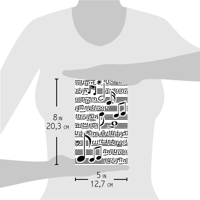 Ciao Bella Texture Stencil 5x8 Musical Score-4