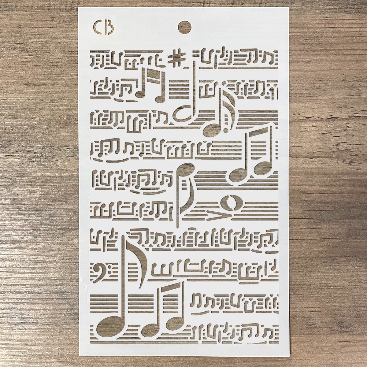 Ciao Bella Texture Stencil 5x8 Musical Score-3