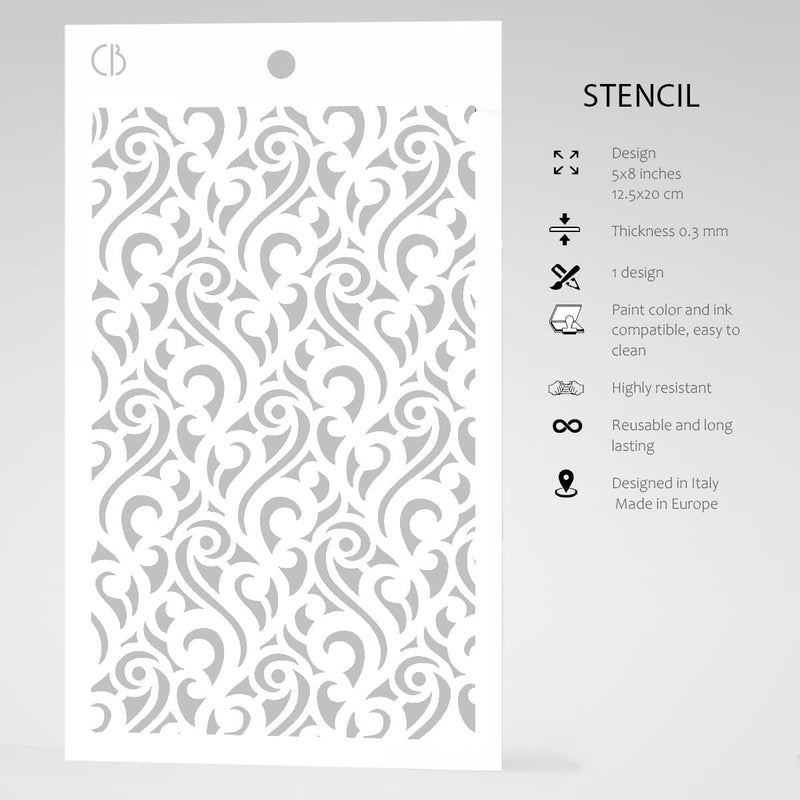Ciao Bella Texture Stencil 5x8 Delicate-5