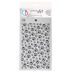 Ciao Bella Texture Stencil 5"x8" Doggy Prints-1
