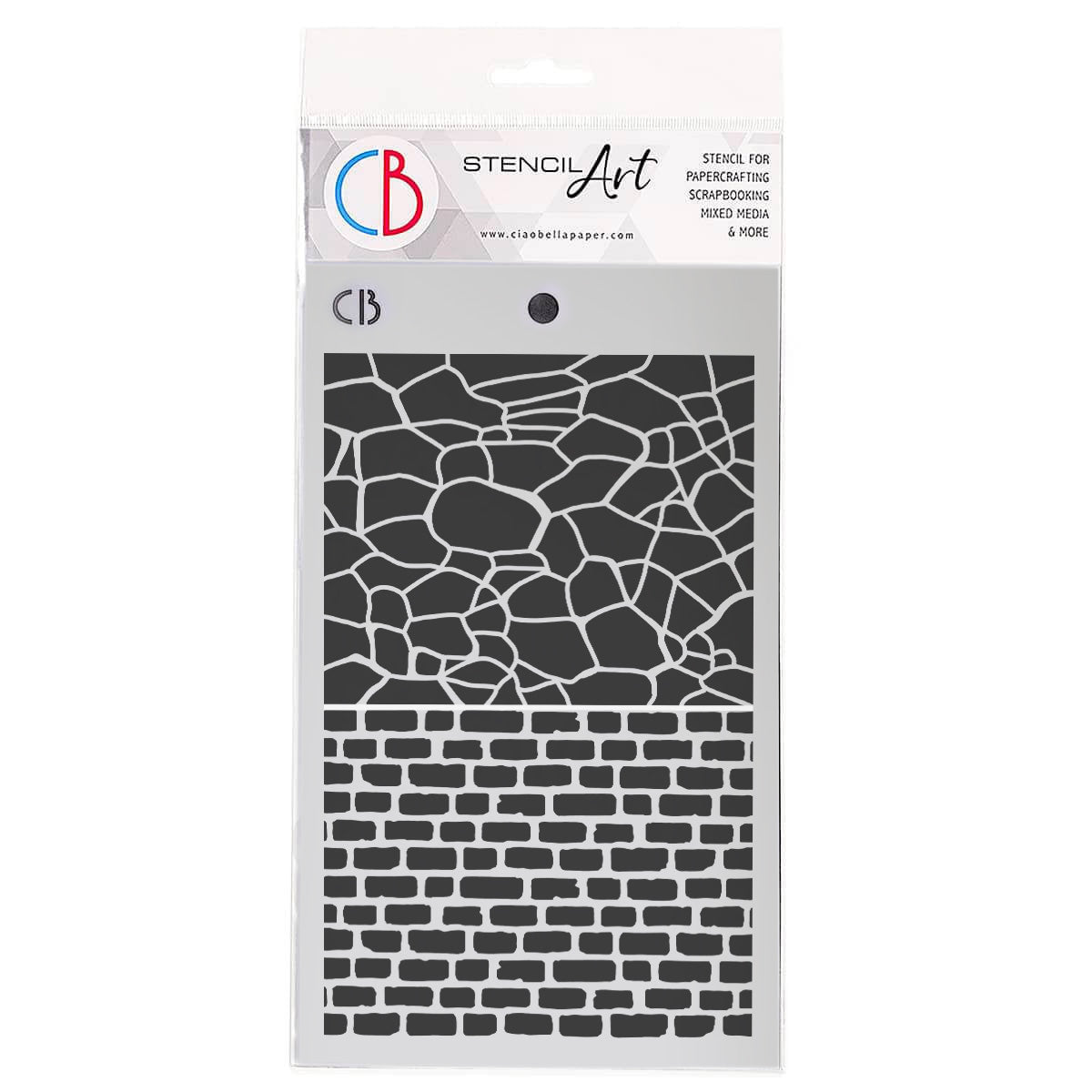 Ciao Bella Texture Stencil 5"x8" Wall Structure-1