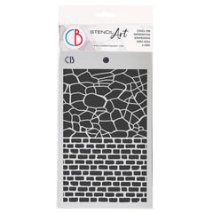 Ciao Bella Texture Stencil 5"x8" Wall Structure-1