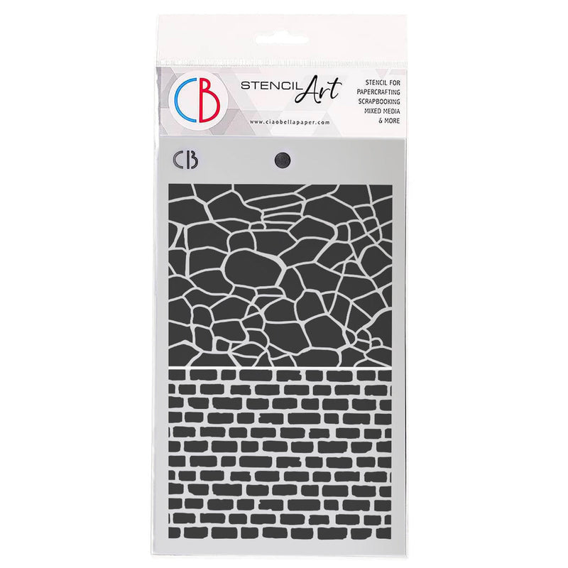 Ciao Bella Texture Stencil 5"x8" Wall Structure-1