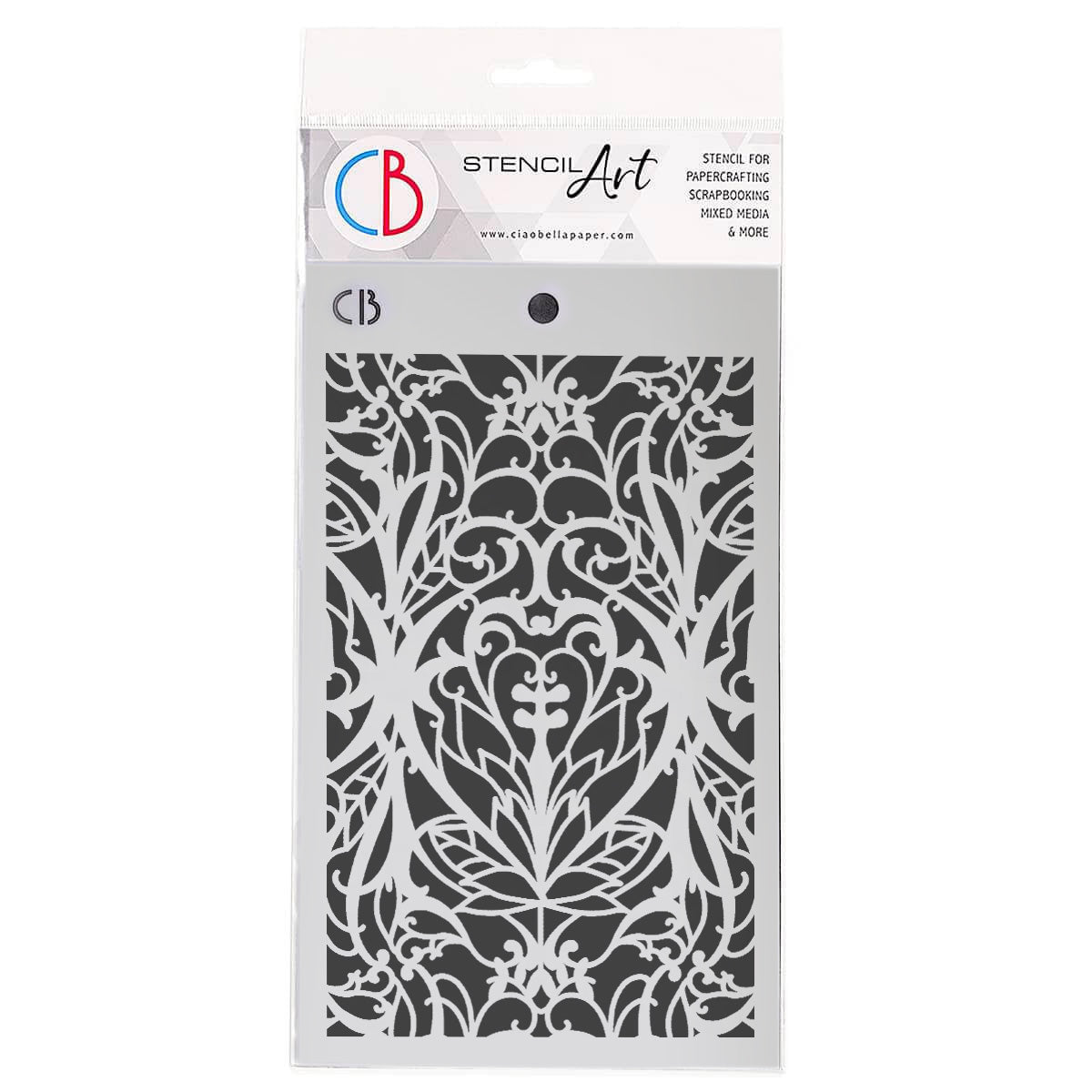 Ciao Bella Texture Stencil 5"x8" Secret Garden-1