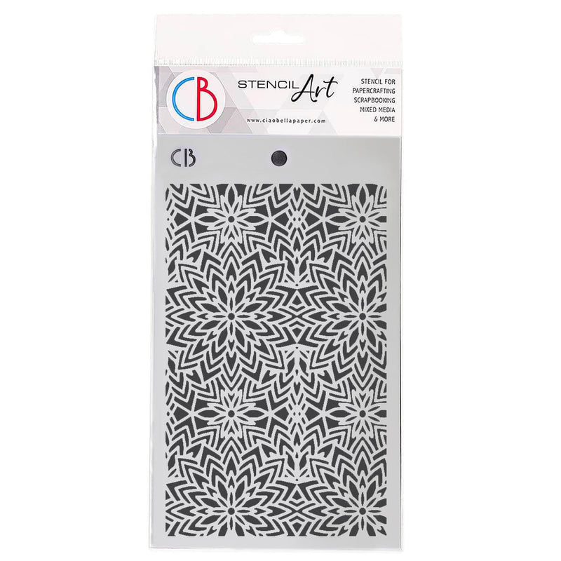 Texture Stencil 5"x8" Snowflake Balls-1