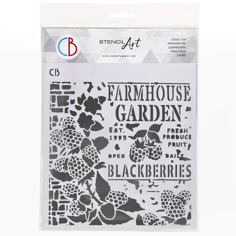 Ciao Bella Texture Stencil 8x8 Farmhouse Garden-1