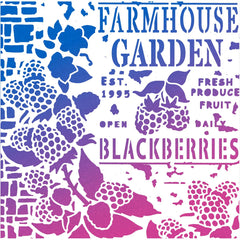 Ciao Bella Texture Stencil 8x8 Farmhouse Garden-2