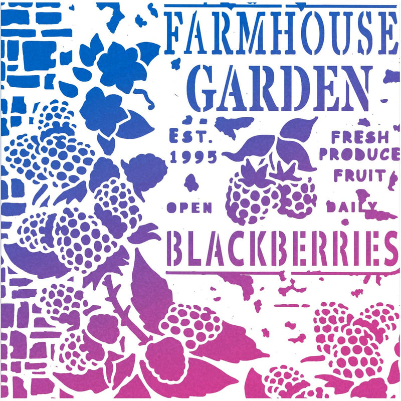 Ciao Bella Texture Stencil 8x8 Farmhouse Garden-2