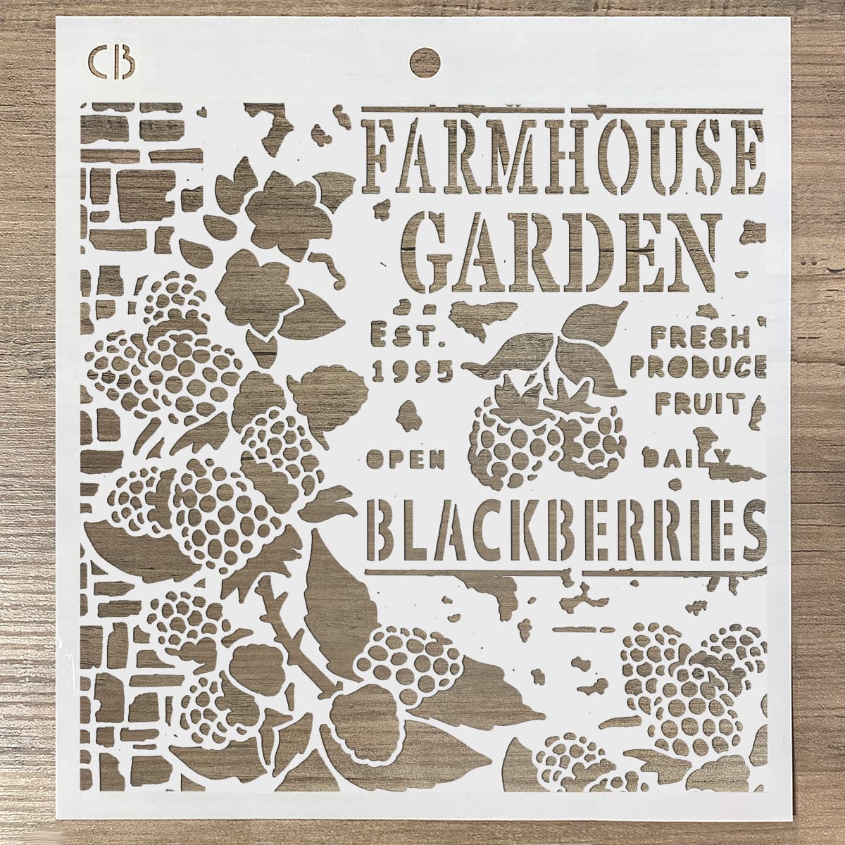 Ciao Bella Texture Stencil 8x8 Farmhouse Garden-3