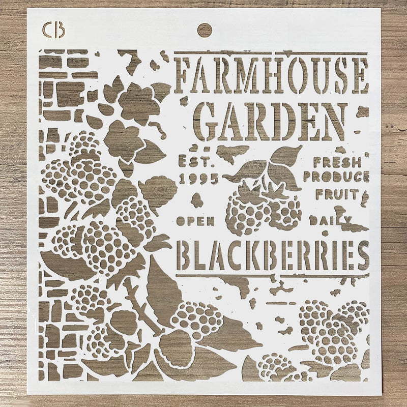 Ciao Bella Texture Stencil 8x8 Farmhouse Garden-3