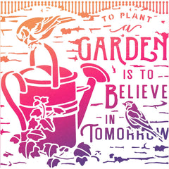 Ciao Bella Texture Stencil 8x8 Believe In Tomorrow-2