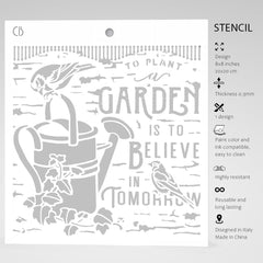 Ciao Bella Texture Stencil 8x8 Believe In Tomorrow-5