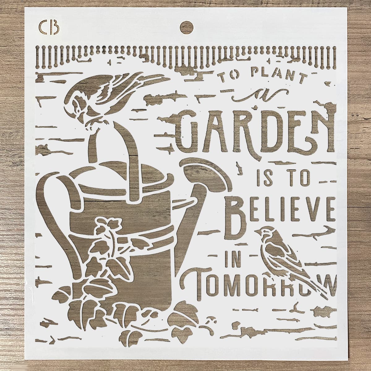 Ciao Bella Texture Stencil 8x8 Believe In Tomorrow-3