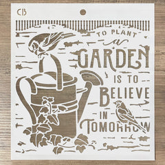 Ciao Bella Texture Stencil 8x8 Believe In Tomorrow-3