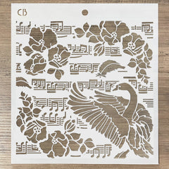 Ciao Bella Texture Stencil 8x8 Black Swan-3