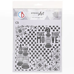 Ciao Bella Texture Stencil 8x8 Make Your Move-1