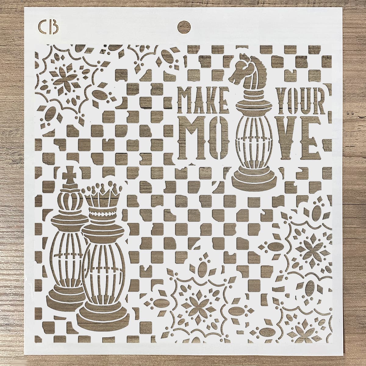 Ciao Bella Texture Stencil 8x8 Make Your Move-3