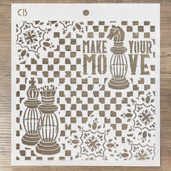 Ciao Bella Texture Stencil 8x8 Make Your Move-3
