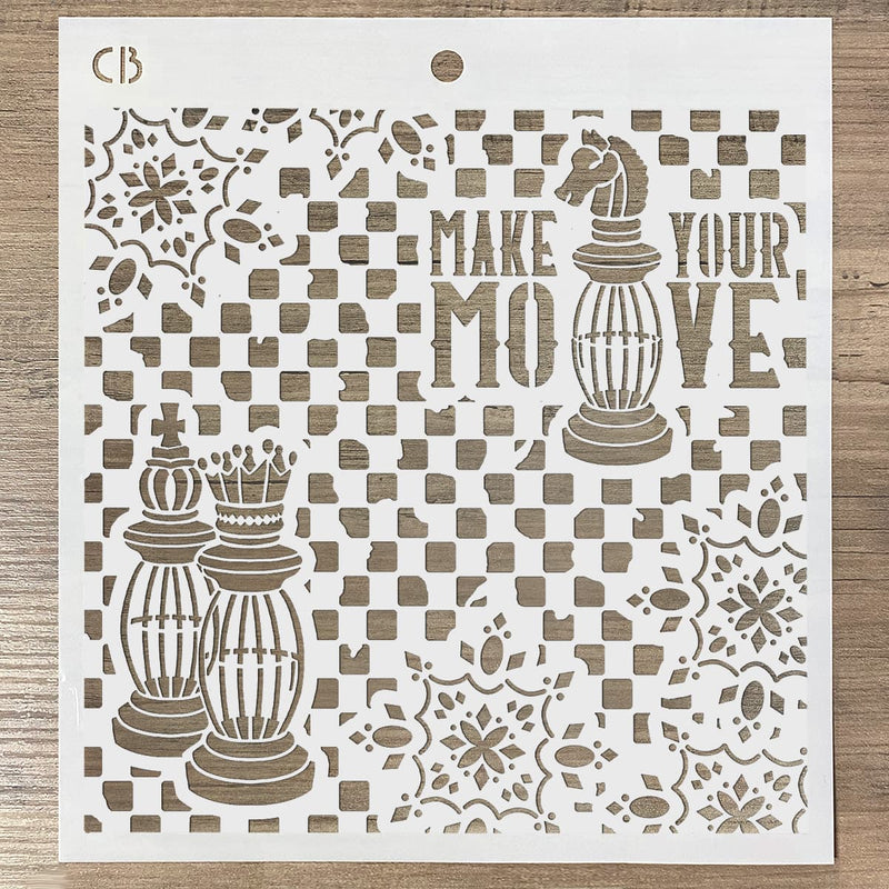 Ciao Bella Texture Stencil 8x8 Make Your Move-3