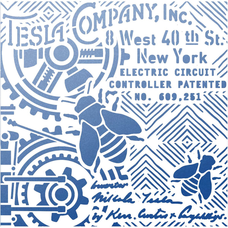 Ciao Bella Texture Stencil 8x8 Tesla Company Inc.-2