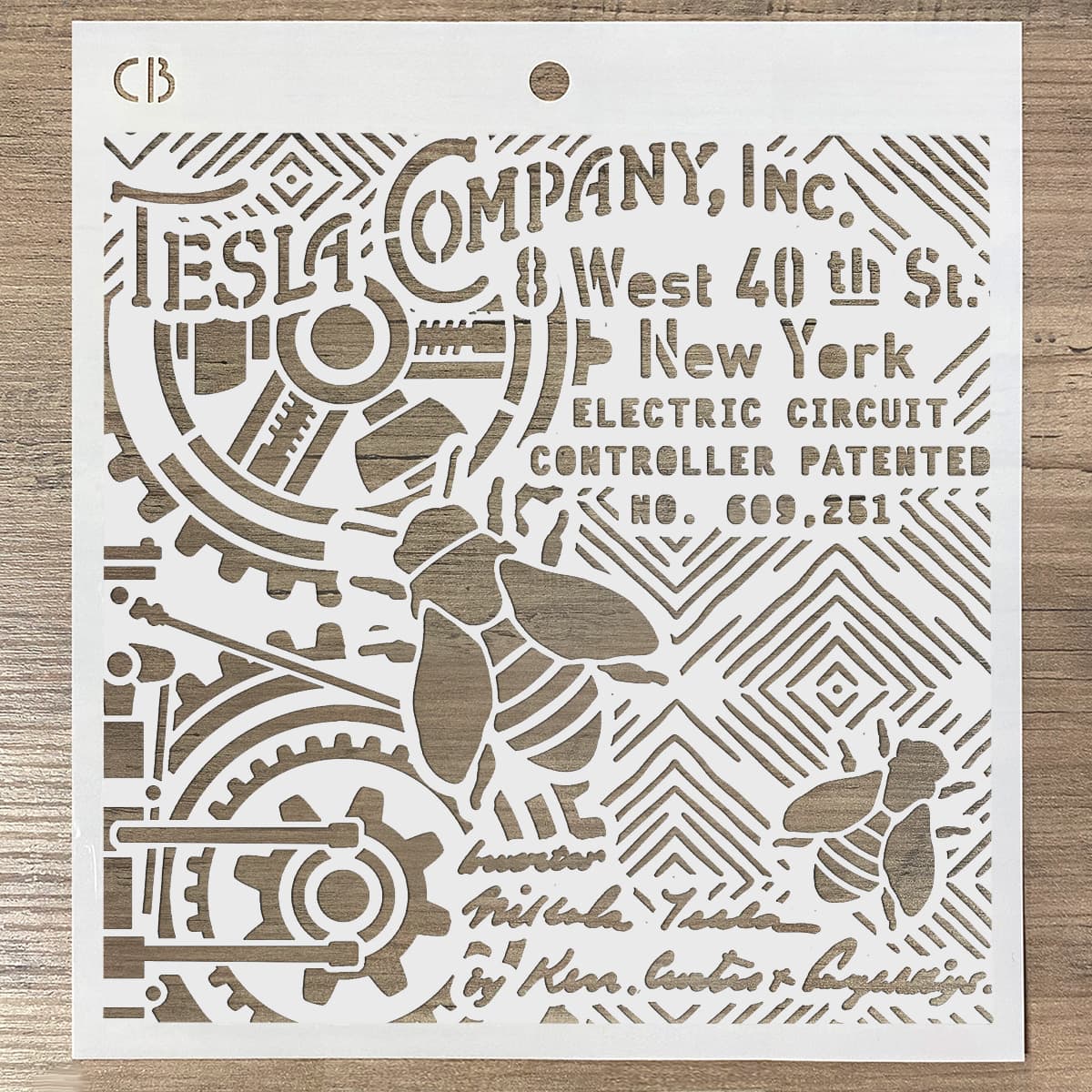 Ciao Bella Texture Stencil 8x8 Tesla Company Inc.-3