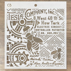 Ciao Bella Texture Stencil 8x8 Tesla Company Inc.-3